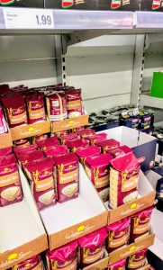 マルタ留学の生活費用 SCOTTSスーパーマーケットにおける香り米の値段
